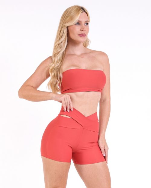 Conjunto Short Básico Cós Cruzado Light + Top Faixa
