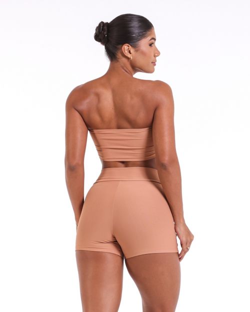 Conjunto Short Básico Cós Cruzado Light + Top Faixa