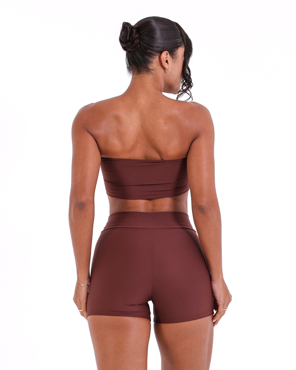 Conjunto Short Básico Cós Cruzado Light + Top Faixa