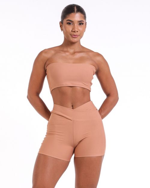 Conjunto Short Básico Cós Cruzado Light + Top Faixa
