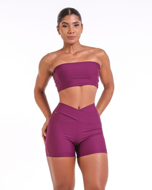 Conjunto Short Básico Cós Cruzado Light + Top Faixa
