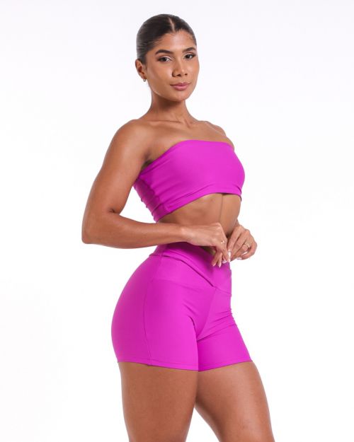 Conjunto Short Básico Cós Cruzado Light + Top Faixa