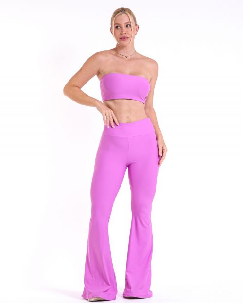 Conjunto Calça Flare Light + Top Faixa