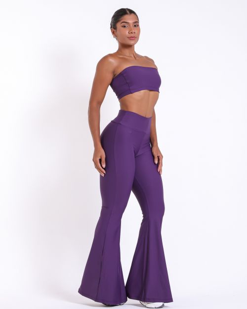 Conjunto Calça Flare Light + Top Faixa