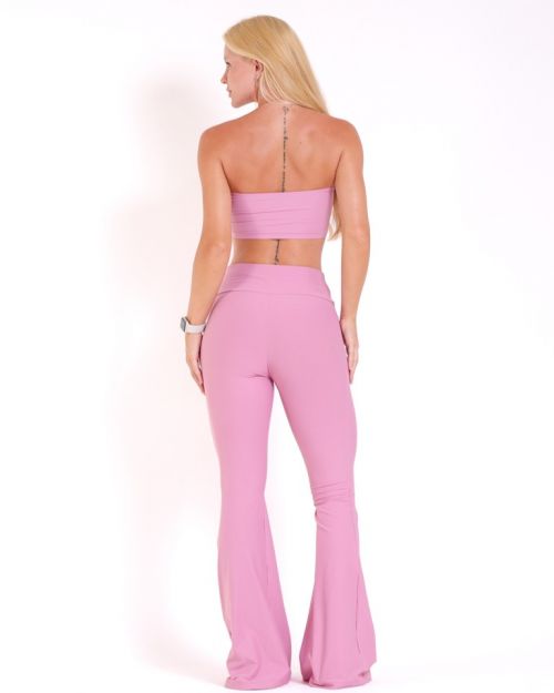 Conjunto Calça Flare Light + Top Faixa