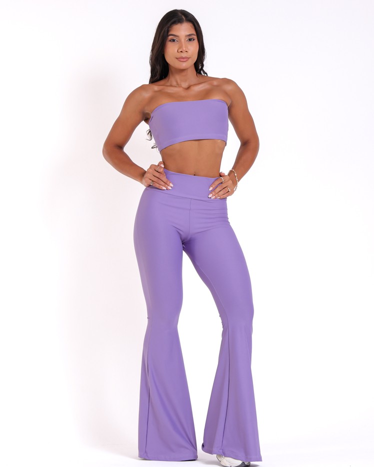Conjunto Calça Flare Light + Top Faixa