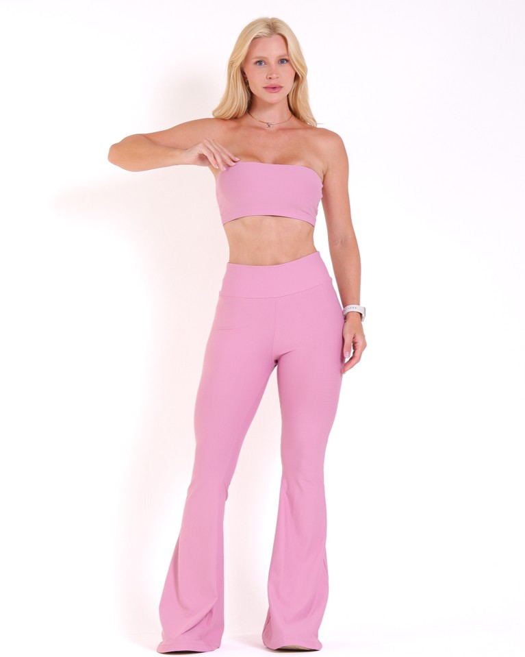 Conjunto Calça Flare Light + Top Faixa
