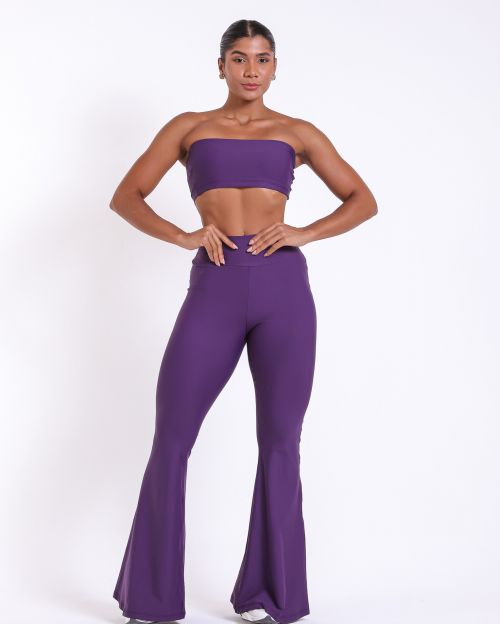 Conjunto Calça Flare Light + Top Faixa