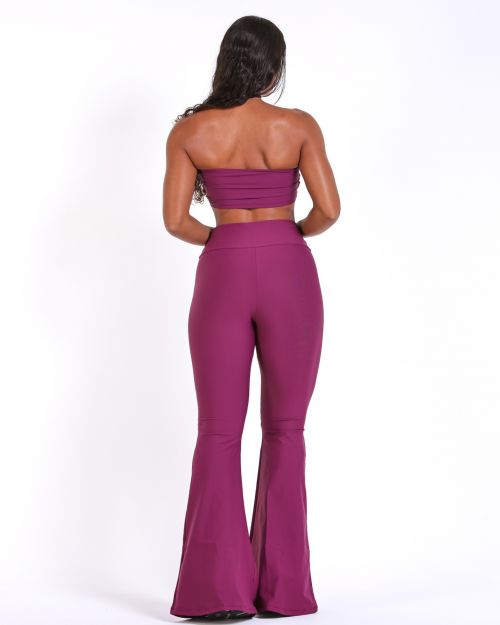 Conjunto Calça Flare Light + Top Faixa