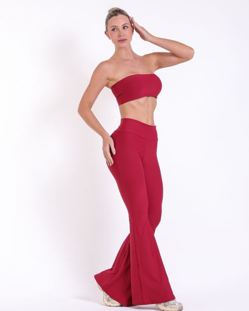 Conjunto Calça Flare Light + Top Faixa