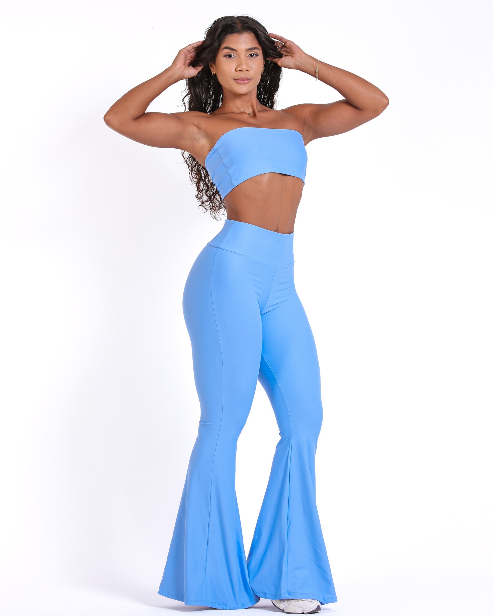 Conjunto Calça Flare Light + Top Faixa