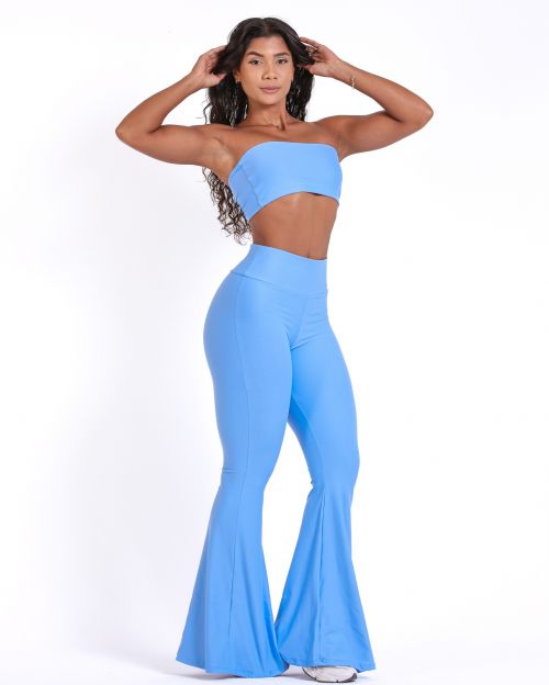 Conjunto Calça Flare Light + Top Faixa