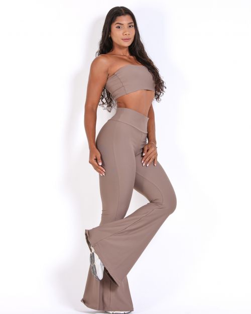 Conjunto Calça Flare Light + Top Faixa