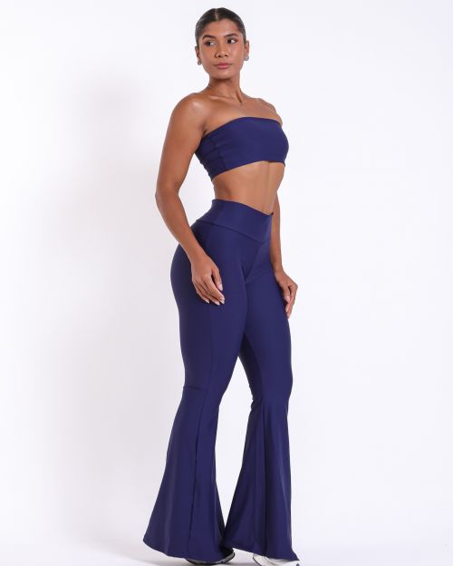 Conjunto Calça Flare Light + Top Faixa