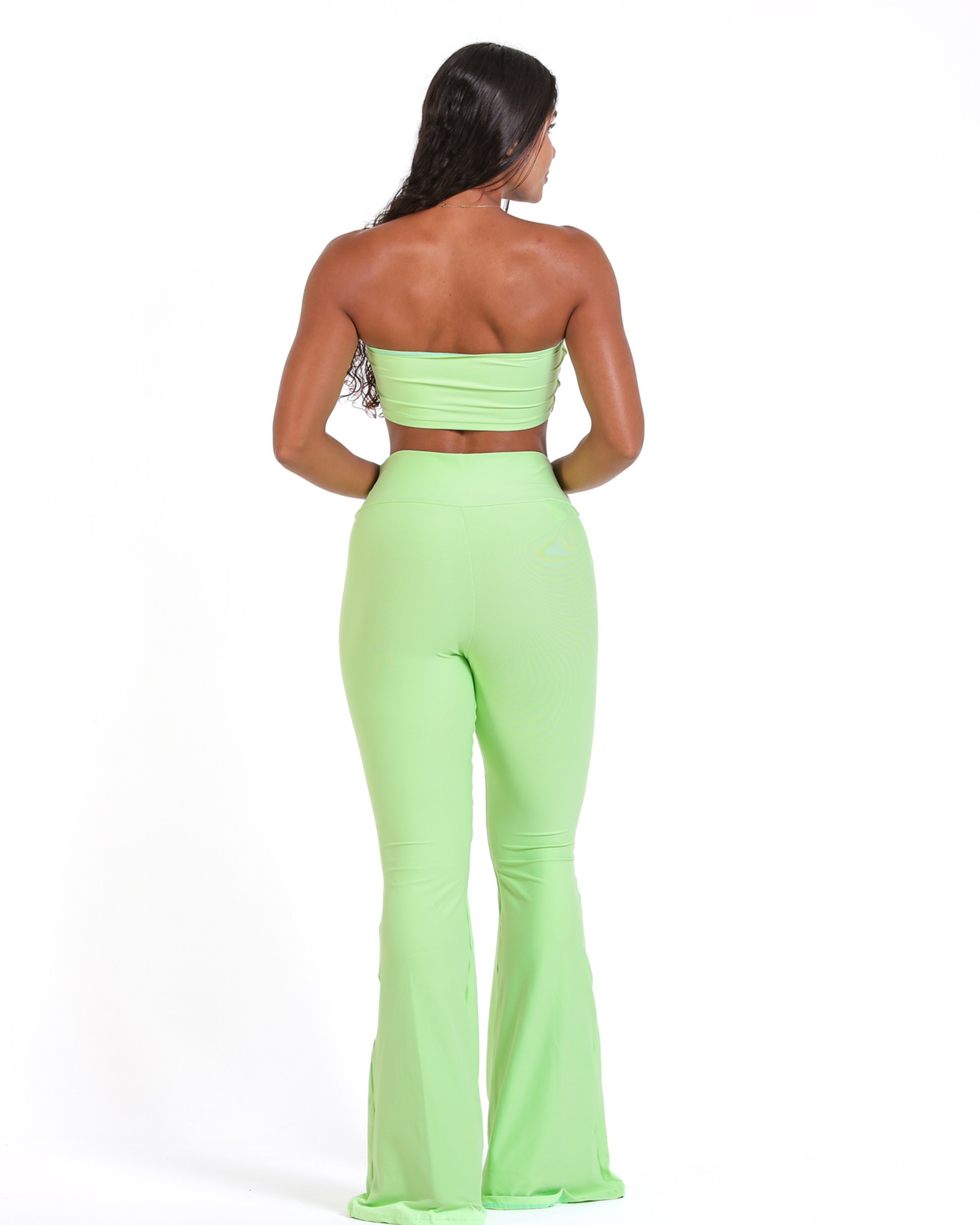 Conjunto Calça Flare Light + Top Faixa
