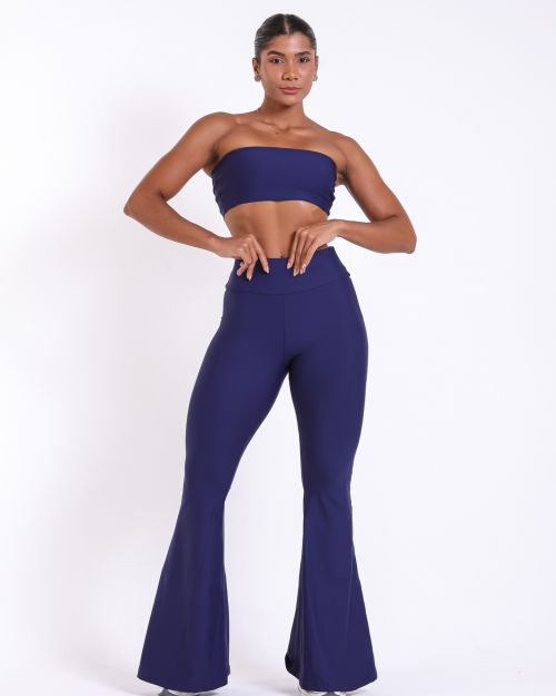 Conjunto Calça Flare Light + Top Faixa