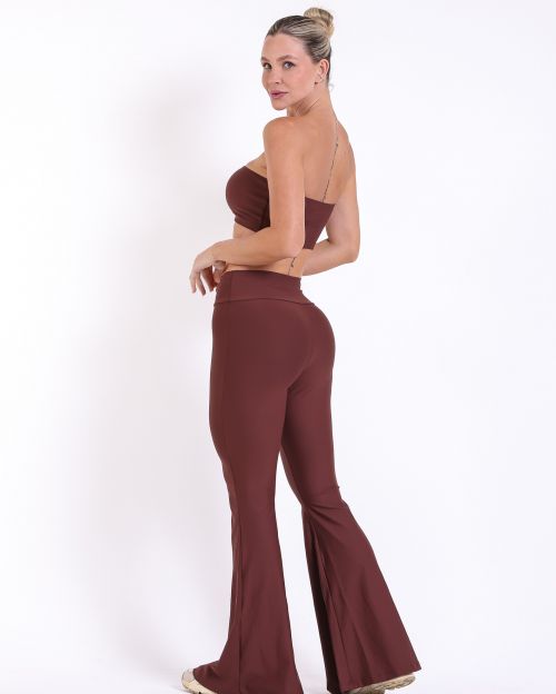 Conjunto Calça Flare Light + Top Faixa