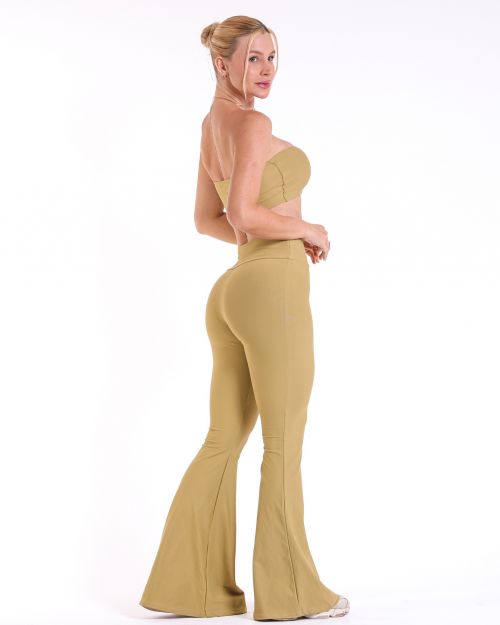 Conjunto Calça Flare Light + Top Faixa