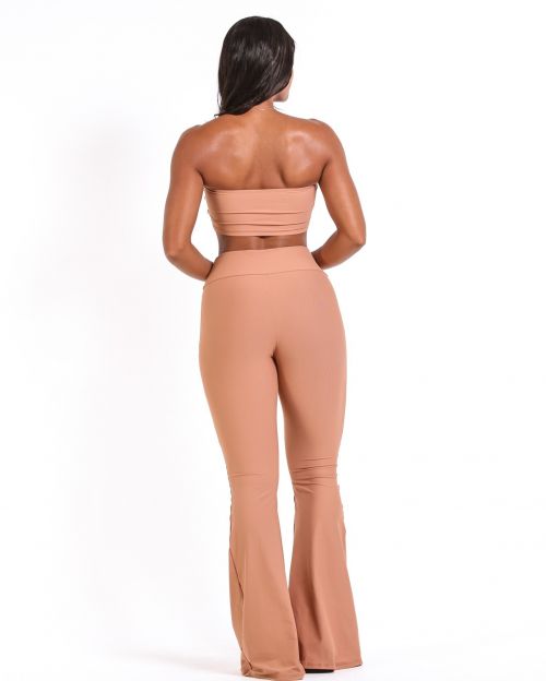 Conjunto Calça Flare Light + Top Faixa