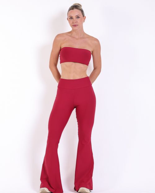 Conjunto Calça Flare Light + Top Faixa