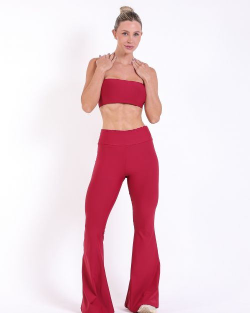 Conjunto Calça Flare Light + Top Faixa
