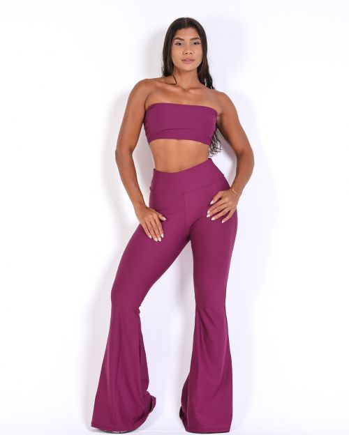 Conjunto Calça Flare Light + Top Faixa