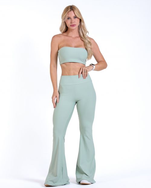 Conjunto Calça Flare Light + Top Faixa