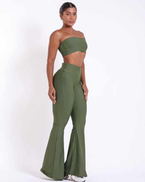 Conjunto Calça Flare Light + Top Faixa