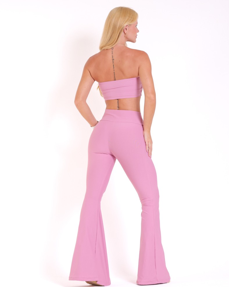 Conjunto Calça Flare Light + Top Faixa