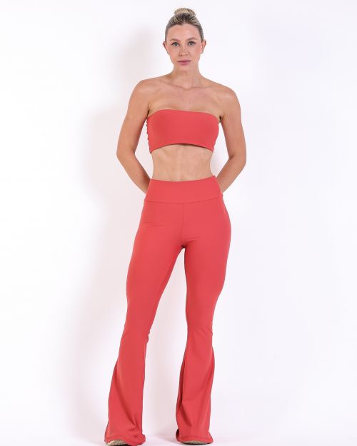 Conjunto Calça Flare Light + Top Faixa