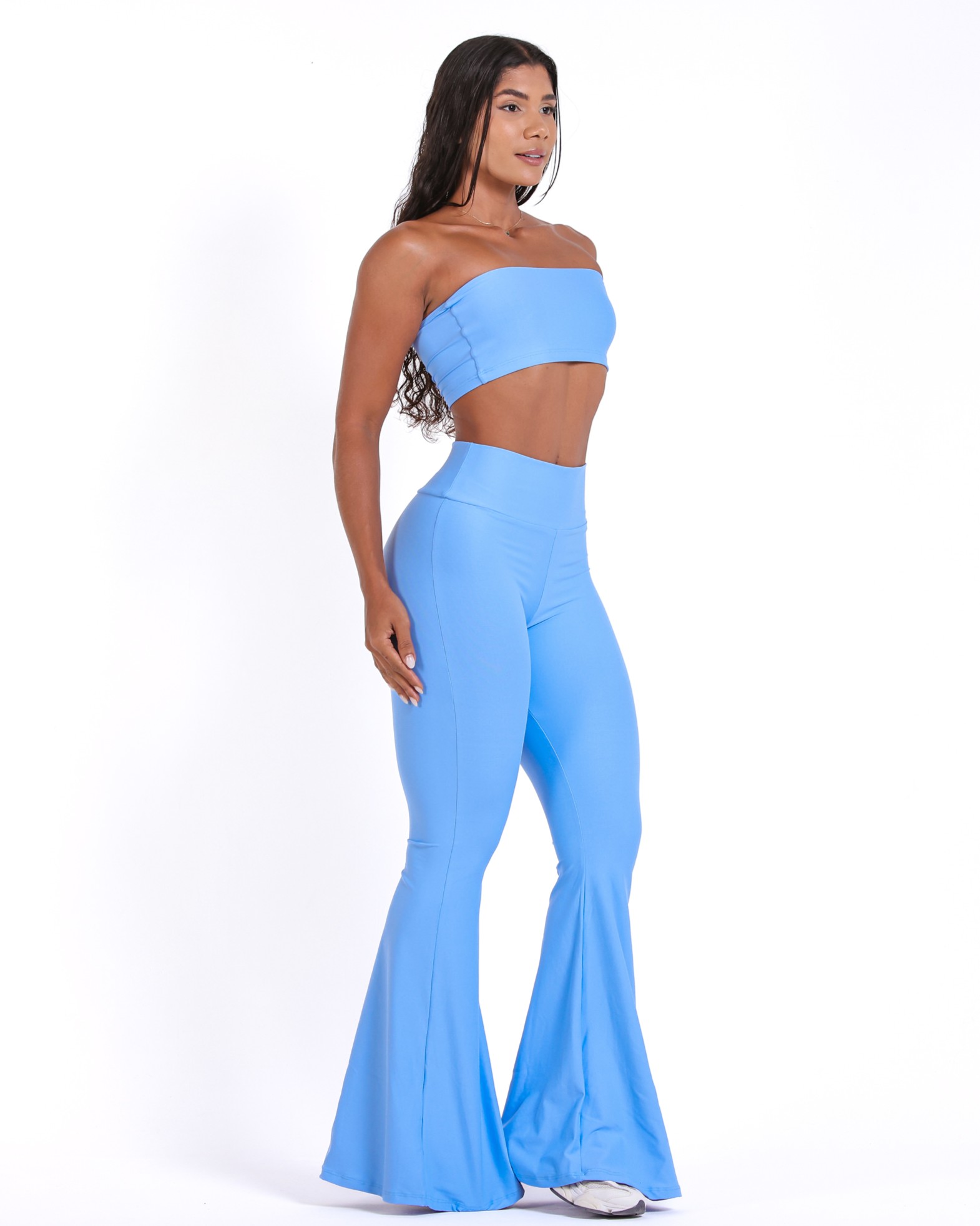Conjunto Calça Flare Light + Top Faixa