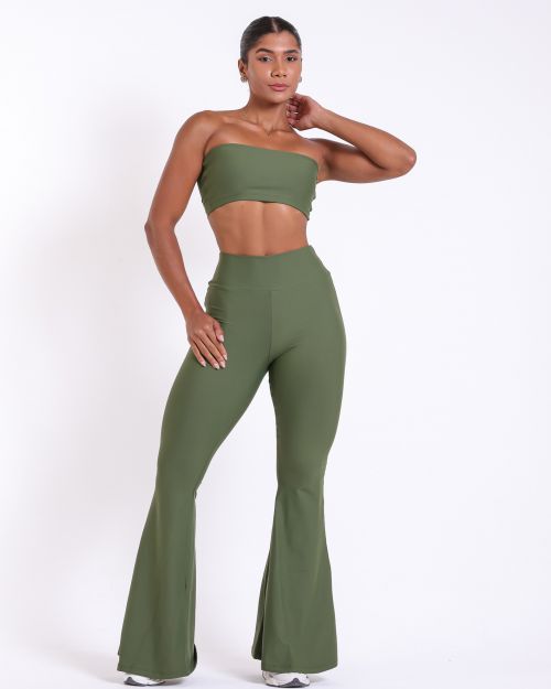 Conjunto Cal�a Flare Light + Top Faixa