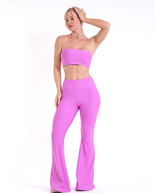 Conjunto Calça Flare Light + Top Faixa