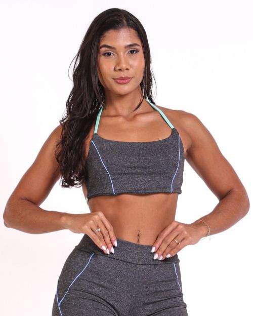 Top Zoe Mescla Escuro