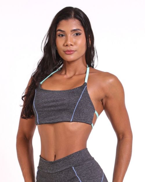 Top Zoe Mescla Escuro