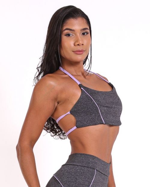 Top Zoe Mescla Escuro