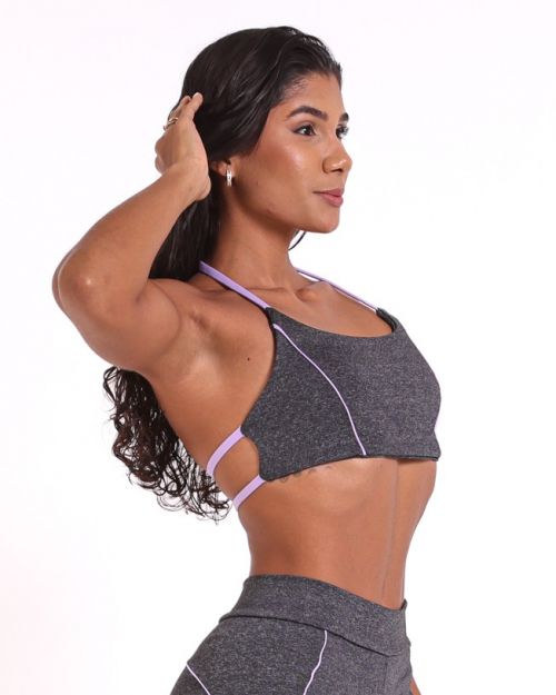 Top Zoe Mescla Escuro