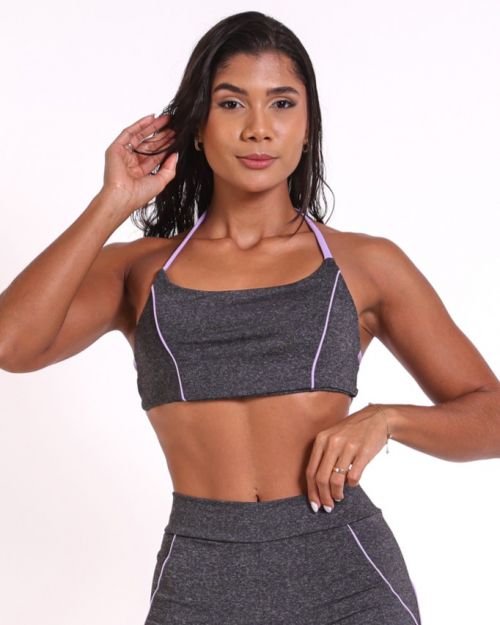 Top Zoe Mescla Escuro