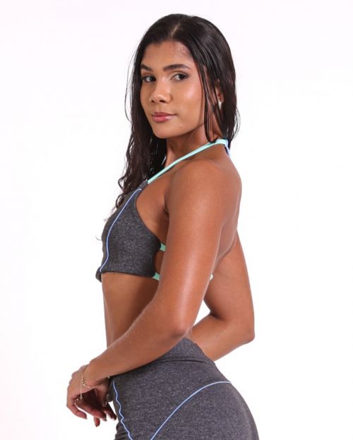 Top Zoe Mescla Escuro