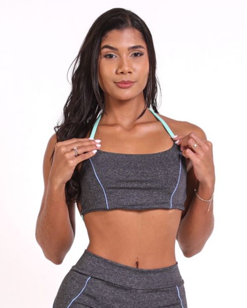 Top Zoe Mescla Escuro