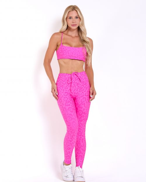 Conjunto Calça Legging Empina New Onça Fit + Top Ju