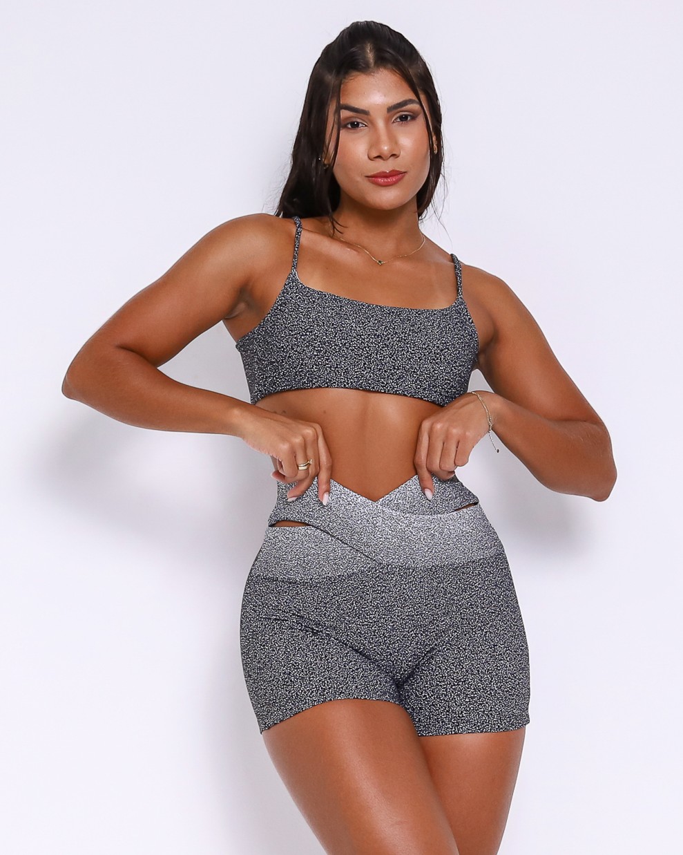 Conjunto Short Cós Cruzado New Degradê + Top Ju