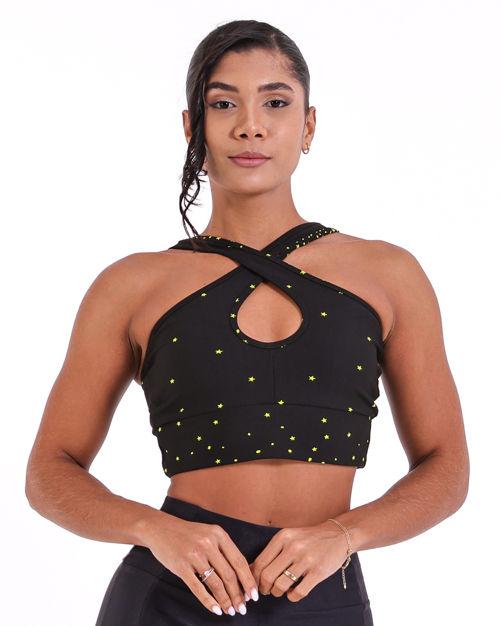 Top Cruzado Degradê Estrelas