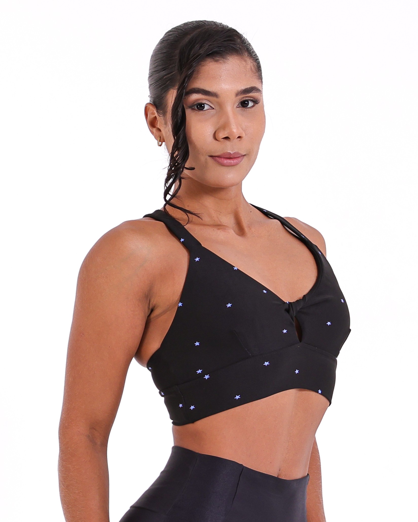 Top Cruzado Degradê Estrelas