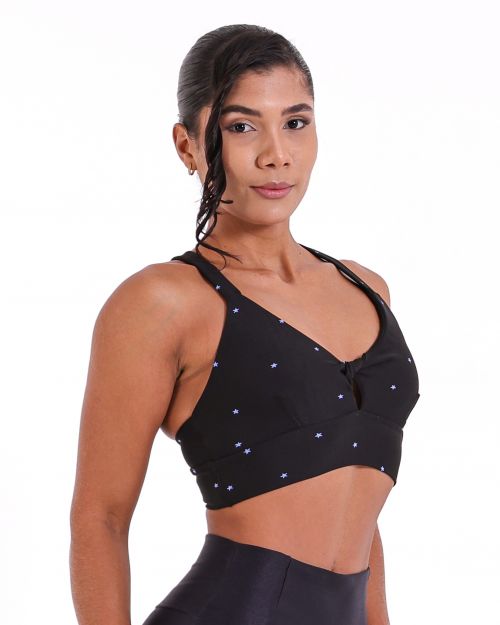 Top Cruzado Degradê Estrelas