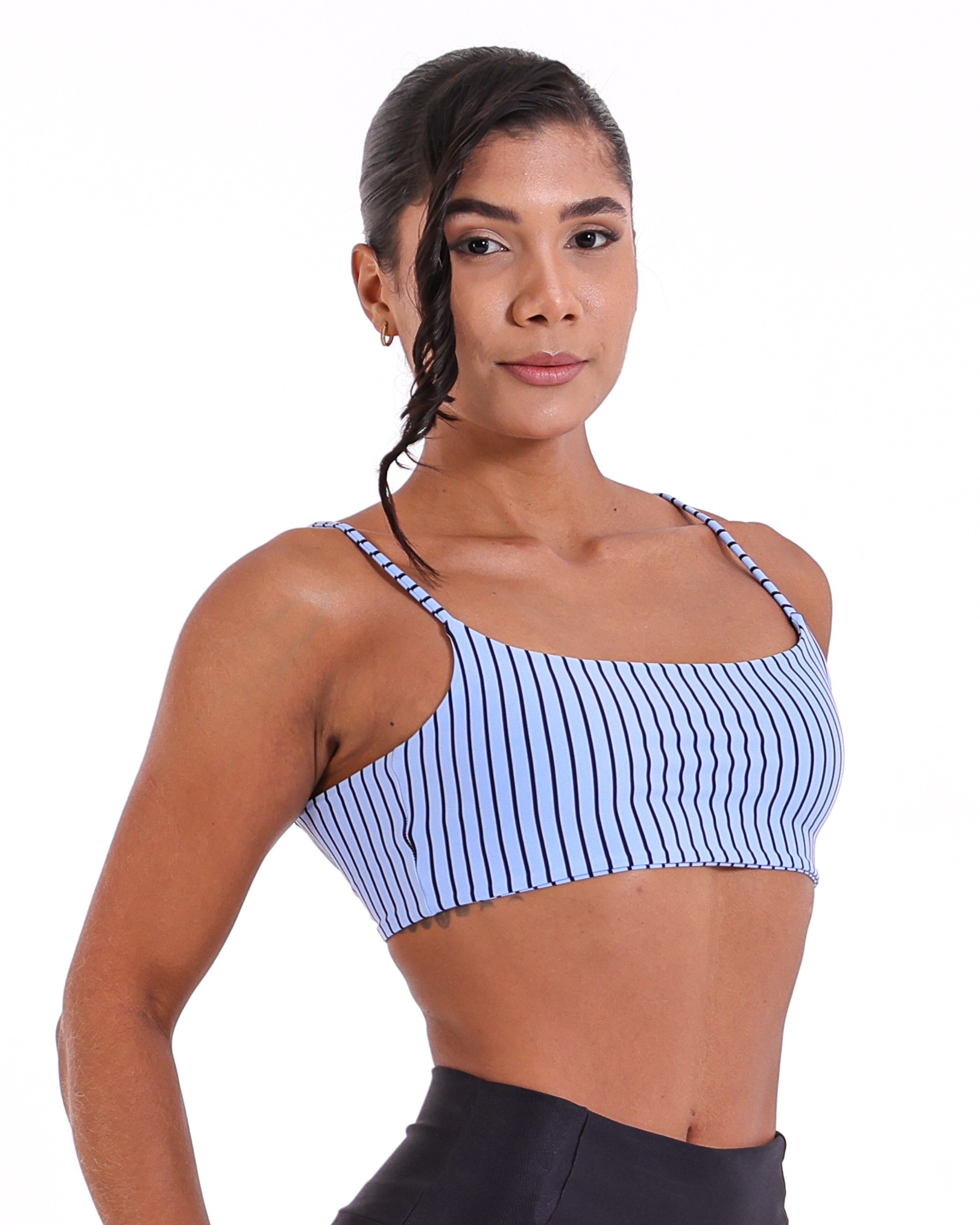Top Ju Listrado Serenity/Preto