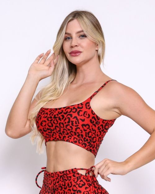 Top Bruna Onça Colors Vermelho