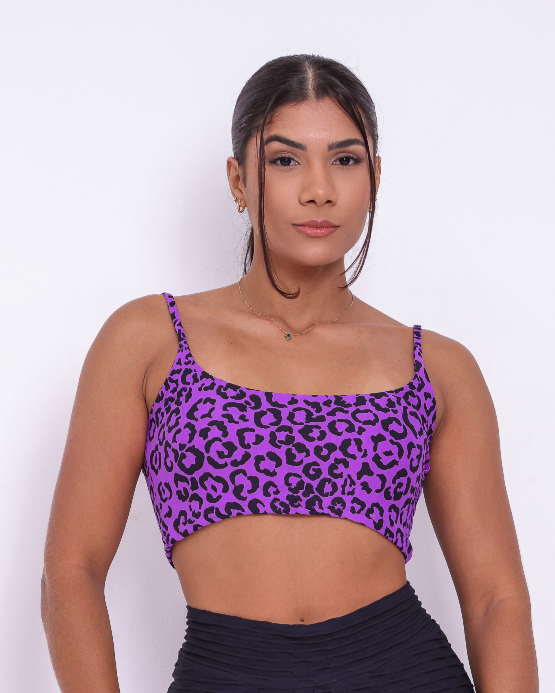Top Bruna Onça Colors Roxo