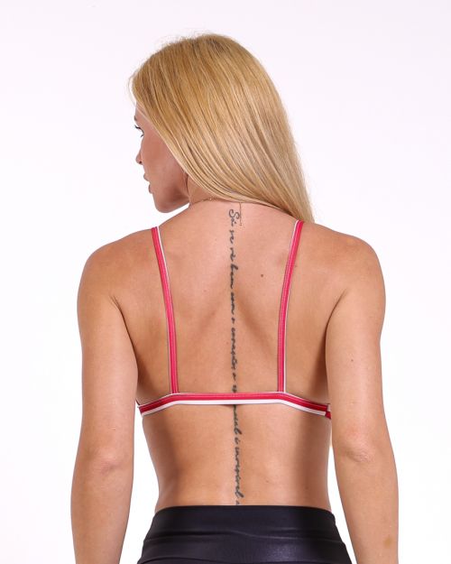 Top Rafa Listrado Vermelho/Branco