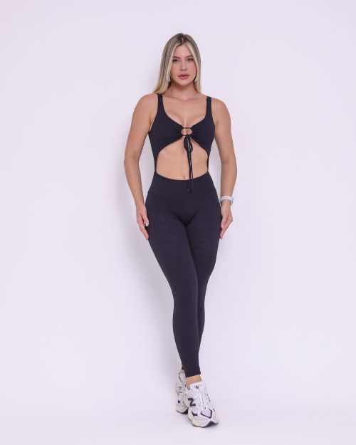 Macac�o Bianca Jacquard Folhagem